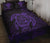 Hawaii Turtle Kanaka Map Hibiscus Poly Quilt Bed Set - Purple - Polynesian Pride