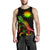 Nauru Polynesian Men Tank Top - Turtle With Blooming Hibiscus Reggae - Polynesian Pride