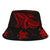 Polynesian Bucket Hat - Red Turtle Unisex Universal Fit Red - Polynesian Pride