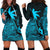 Guam Hoodie Dress - Guam Flag Coconut Tree Blue K4 - Polynesian Pride