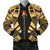 Kiribati Men Bomber Jackets - Polynesian Tattoo Gold Gold - Polynesian Pride