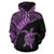 Hawaii Hoodie Turtle Mermaid Polynesian Tattoo Purple Version - Polynesian Pride