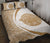 Hawaii Polynesian Pele Kanaka Quilt Bed Set Circle Style Gold And White - Polynesian Pride