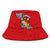 Tonga Rugby Hat Polynesian Style Pinwheel Bucket Hat Universal Fit Red - Polynesian Pride