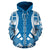 Yap All Over Custom Zip up Hoodie Blue Flag Tattoo Style - Polynesian Pride