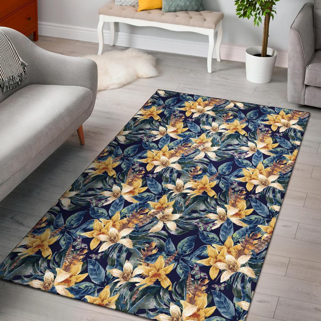 Vintage FloralRug Black - Polynesian Pride