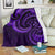 New Zealand Maori Mangopare Premium Blanket Polynesian - Purple White - Polynesian Pride