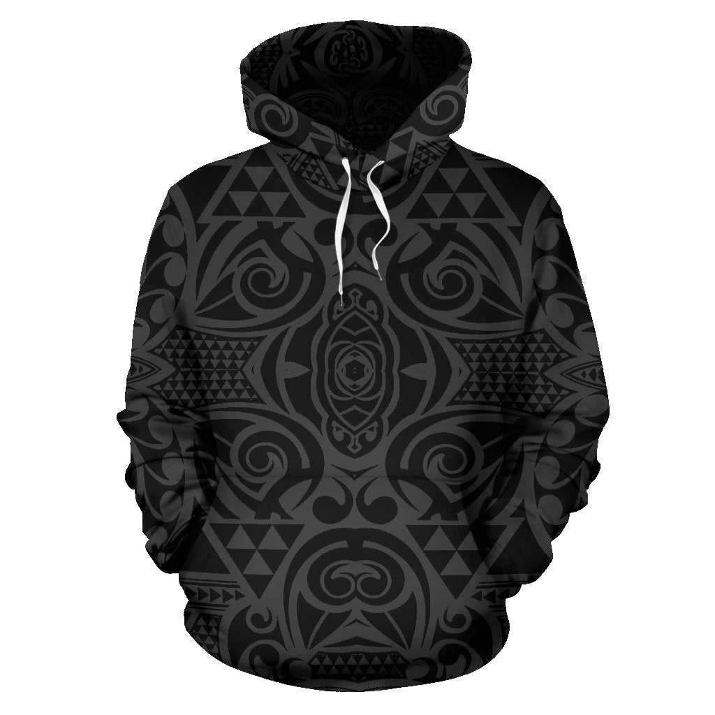 Hawaii Hoodie Polynesian Kakau Turtle Gray Pullover Unisex Art - Polynesian Pride