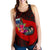 Samoa Women's Racebak Tank - Polynesian Hook And Hibiscus (Red) - Polynesian Pride