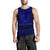 New Zealand Rugby Men's Tank Top Maori Haka - Silver Fern (Blue) Blue - Polynesian Pride