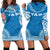 Yap Women's Hoodie Dress - Polynesian Flag Chief Blue - Polynesian Pride