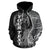 Tonga Polynesian Custom Zip up Hoodie Coconut Black - Polynesian Pride