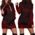 Kanaka Maoli Women's Hoodie Dress - Polynesian Red Chief Red - Polynesian Pride