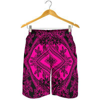 Polynesian Plumeria Mix Pink Black Men's Short - Polynesian Pride