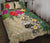 Samoa Polynesian Quilt Bed Set - Hibiscus Turtle Tattoo Beige Beige - Polynesian Pride