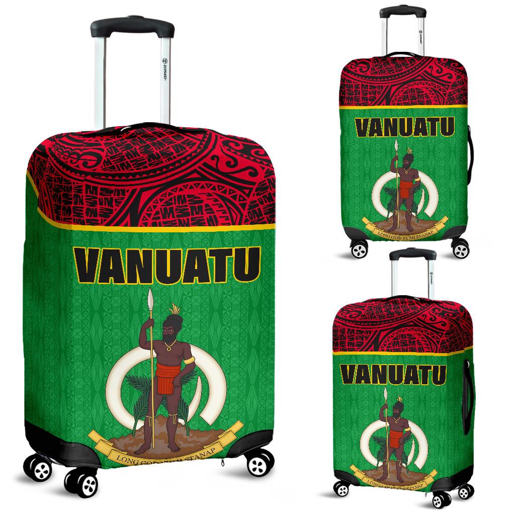 Vanuatu Luggage Covers - Melanesian Style Green - Polynesian Pride