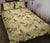 Hawaii Quilt Bed Set Tropical Flamingo Yellow AH Black - Polynesian Pride