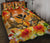 Hawaii Shark Hibiscus Plumeria Kanaka Quilt Bed Set - Star Style - AH - Polynesian Pride