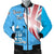 Fiji Custom Personalised Men's Bomber Jacket - Fiji Flag Blue - Polynesian Pride