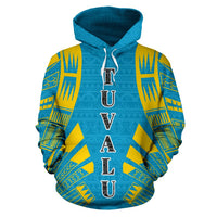 Tuvalu All Over Hoodie Polynesian Tattoo Style - Polynesian Pride