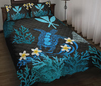 Hawaii Turtle Kanaka Ocean Plumeria - Quilt Bed Set AH - Polynesian Pride