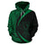 Polynesian Kanaka Maoli Map of Hawaii Hoodie Green Circle Style - Polynesian Pride