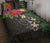 Kanaka Maoli (Hawaiian) Polynesian Quilt Bed Set - Hibiscus Turtle Tattoo Gray - Polynesian Pride