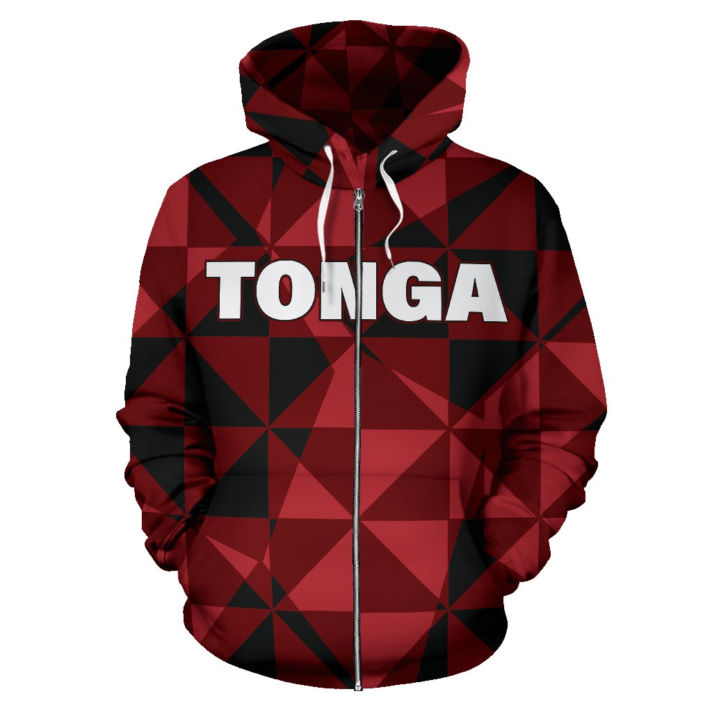 Tonga Zip up Hoodie Tonga Coat of Arms Pattern BN09 - Polynesian Pride