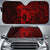 Hawaii Polynesian Warrior Mask Car Sun Shade - AH - Red Auto Sun Shade Universal Fit Red - Polynesian Pride