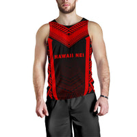 Hawaii Kanaka Polynesian Men's Tank Top Active Red - Polynesian Pride
