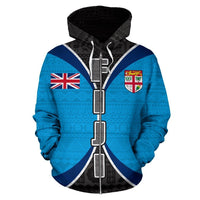 Fiji All Over Zip up Hoodie Impact Version - Polynesian Pride