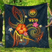 Federated States of Micronesia Polynesian Premium Quilt - Legend of FSM (Blue) Blue - Polynesian Pride
