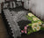 Hawaii Quilt Bed Set - Mantaray With Hibiscus Flowers Black - Polynesian Pride