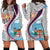 Fiji Hoodie Dress Kanaloa Tatau Gen FJ Blue - Polynesian Pride