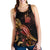 New Caledonia Polynesian Women Tank Top - Turtle With Blooming Hibiscus Gold - Polynesian Pride