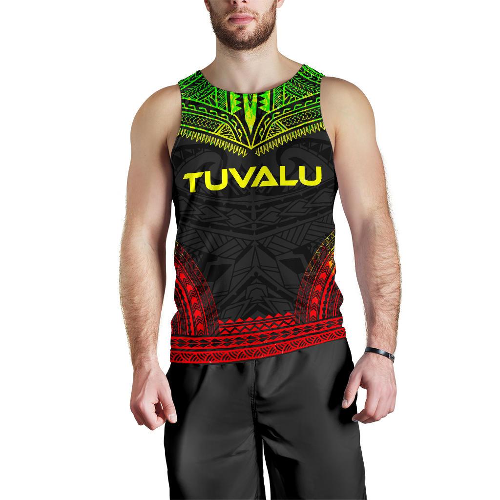 Tuvalu Men's Tank Top - Polynesian Chief Reggae Version Reggae - Polynesian Pride