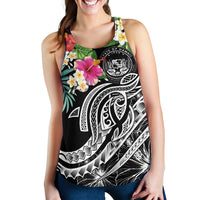 Polynesian Hawaii Women's Racerback Tank - Summer Plumeria (Black) - Polynesian Pride