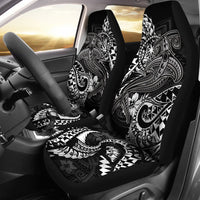 Chuuk Car Seat Covers - White Shark Polynesian Tattoo Universal Fit White - Polynesian Pride
