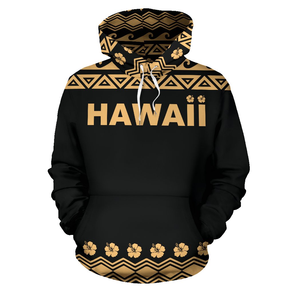 Hawaii All Over Hoodie Polynesian Turtle Hoodie - Polynesian Pride