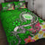 Hawaii Polynesian Quilt Bed Set - Hawaii Seal With Turtle Plumeria (Green) Green - Polynesian Pride