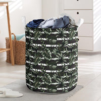 Tropical Line Patttern Hawaii Laundry Basket Laundry Basket One Size Black - Polynesian Pride