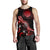 CNMI Men Tank Top - Turtle With Blooming Hibiscus Red - Polynesian Pride