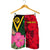 Vanuatu Men's Shorts - Vanuatu Flag with Hibiscus - Polynesian Pride