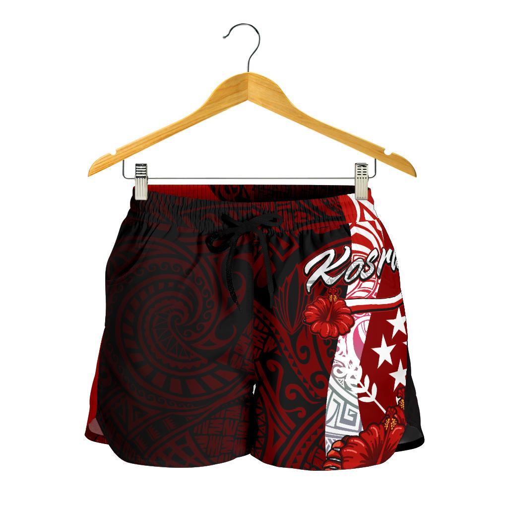 Kosrae Micronesia Women's Shorts - Coat Of Arm With Hibiscus - Polynesian Pride