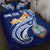 Guam Personalised Quilt Bed Set - Guam Seal Polynesian Patterns Plumeria (Blue) Blue - Polynesian Pride