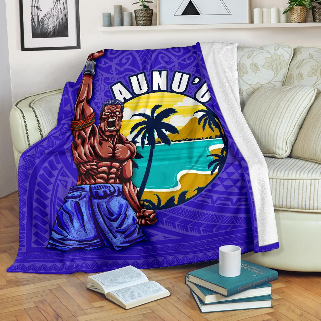 American Samoa Polynesian Premium Blanket - Aunu'u Island White - Polynesian Pride