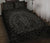 Hawaiian Kakau Honu Arc Gray Polynesian Quilt Bed Set - Polynesian Pride