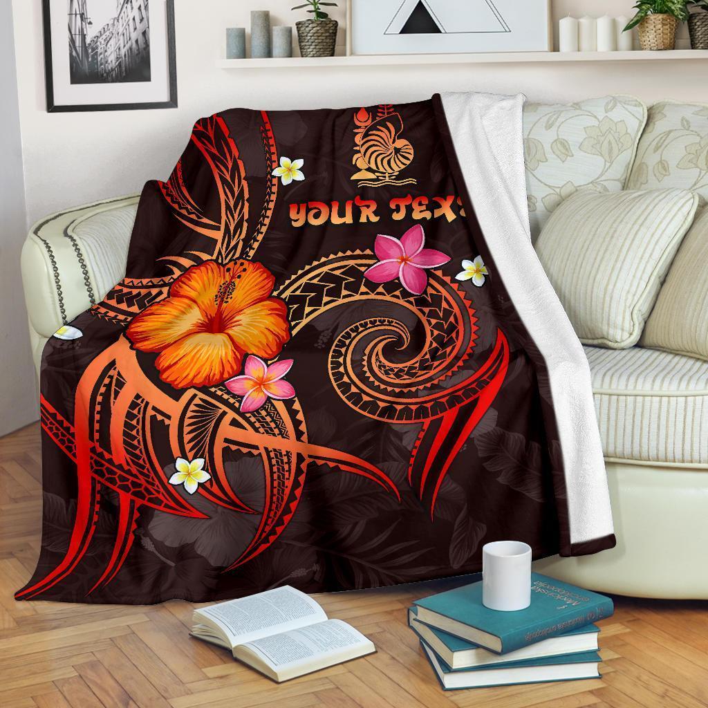 New Caledonia Polynesian Personalised Premium Blanket - Legend of New Caledonia (Red) White - Polynesian Pride