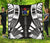 Cook Islands Premium Quilt - Cook Islands Polynesian White Tattoo (Black) Black - Polynesian Pride