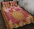 Hawaii Turtle Gold Tropical Leaves Polynesian Quilt Bed Set - Royal Style - AH - Polynesian Pride